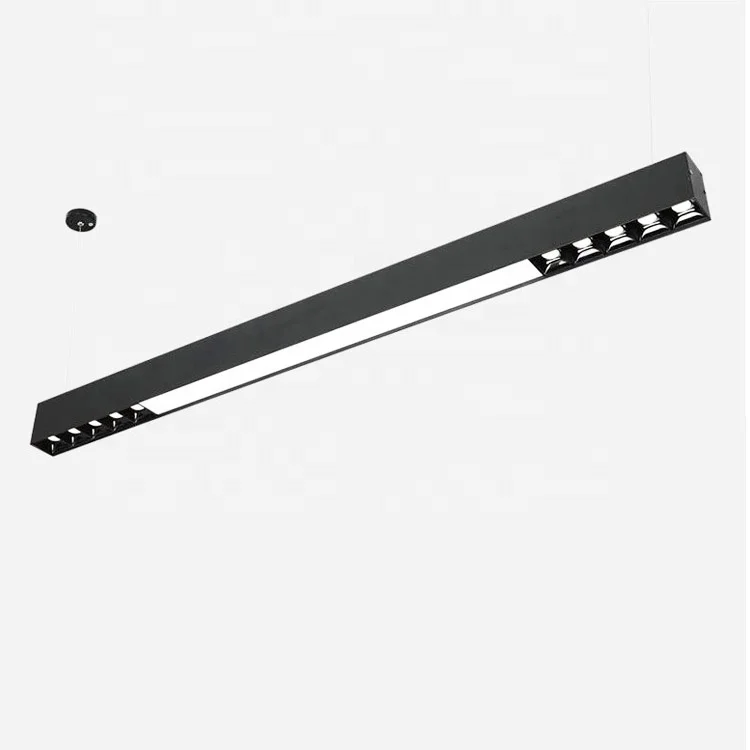 Custom black white modern 30w aluminum profile explosion proof european pendant led suspended linear light