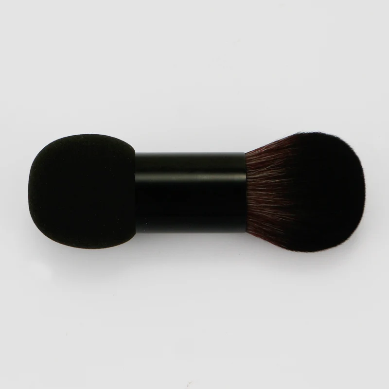 plush foundation single makeup brushes powder double ended makeup brush sponge with powder brush