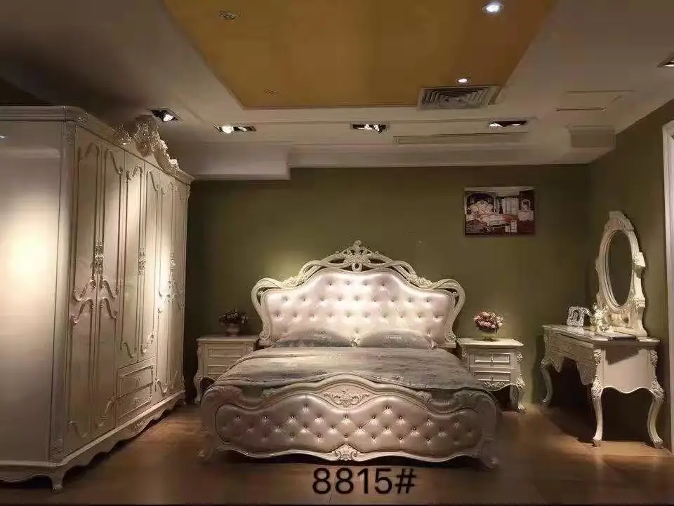 Luxury gold bed set bedroom furniture king size adult bed wholesale bed for adult