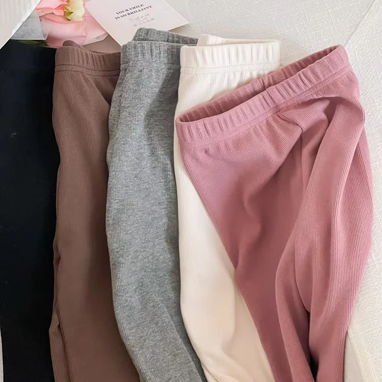 B33 autumn spring little baby girls tight pant child kids solid leggings casual outfit wholesale