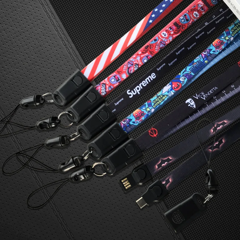  Оптовая продажа OEM USB шнурок полиэстер нейлон Высокое качество индивидуальный логотип напечатанный шнур для вейпа мод