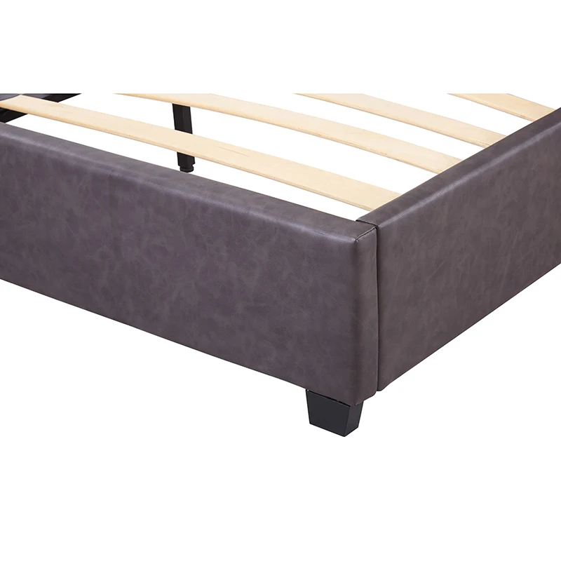 Home Furniture Bedroom Modern Queen Size Wooden Soft PU leather Beds