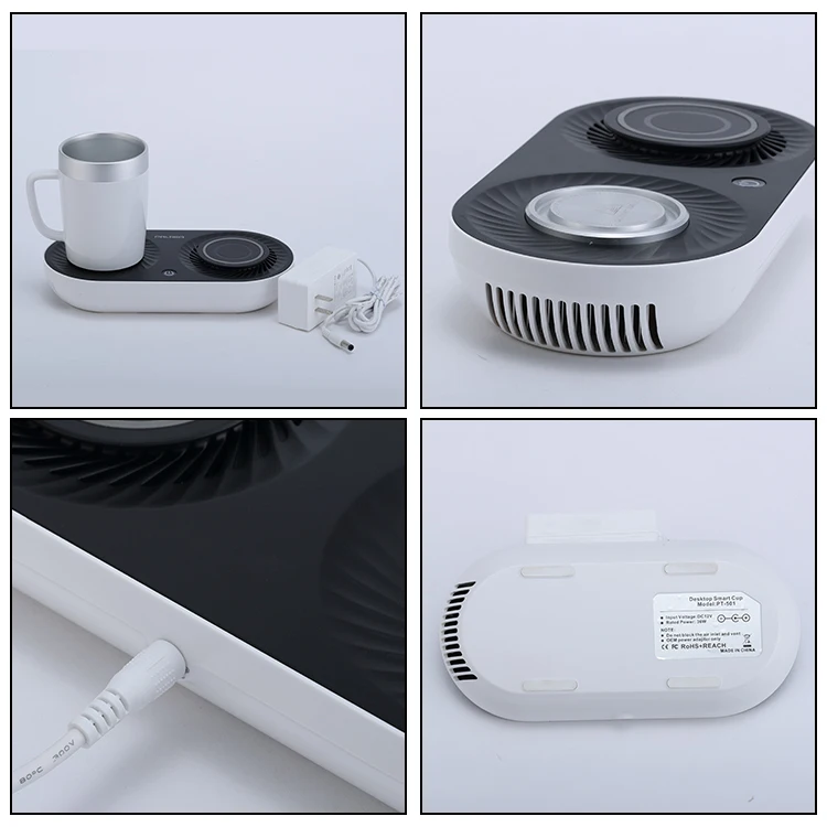Electric desktop beverage drink coffee heater cup warmer pad with Wireless charger