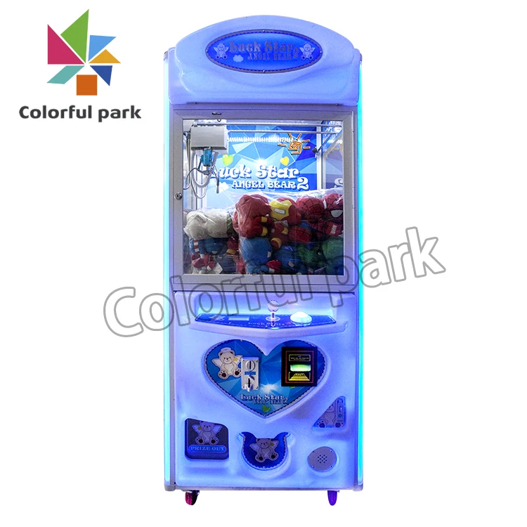  teddy bear vending arcade coin operated claw crane machine lucky star for