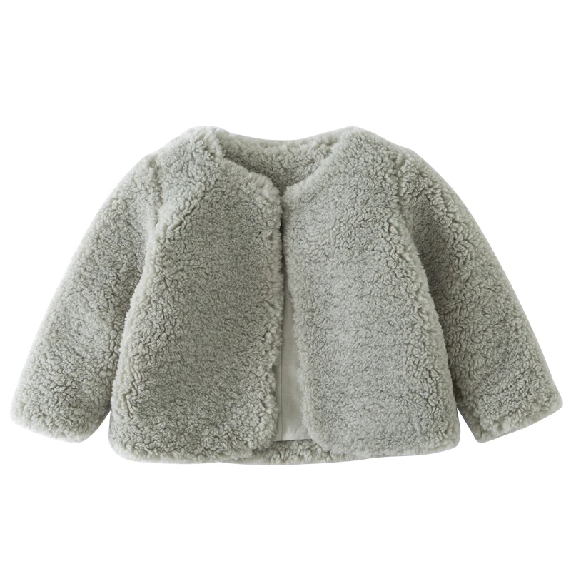 
Fashion new design fluffy fleece faux fur baby winter girl jackets coat 