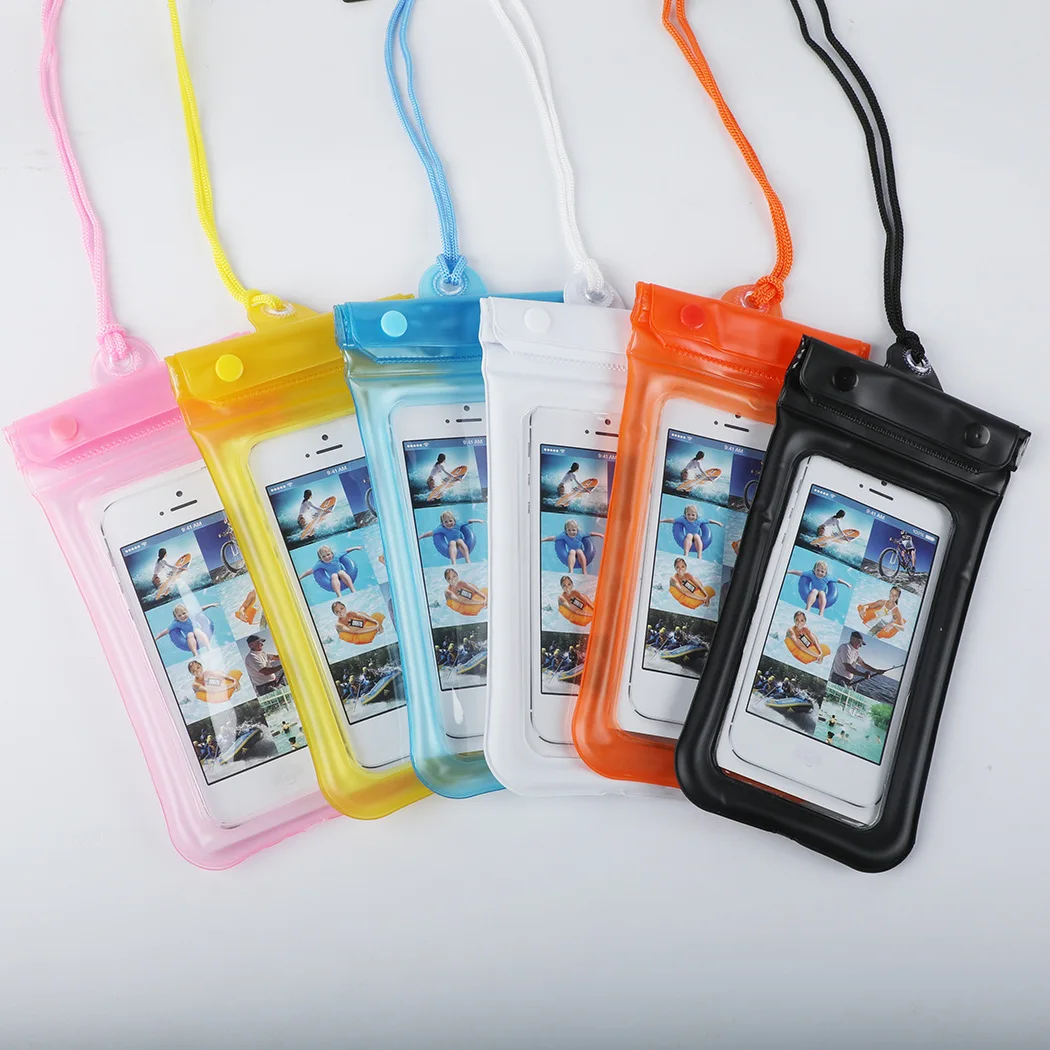 Wholesale PVC Cell Phone Water Bag Swimming Waterproof Mobile Phone Case with Logo Promotional Gifts