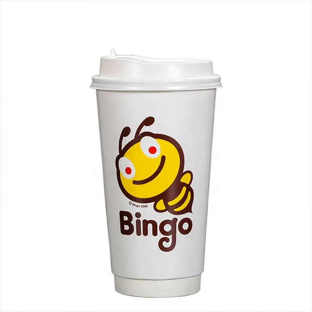  LOKYO 8OZ 12OZ 16OZ Disposable Double Wall paper cup Takeout Coffee Cup With