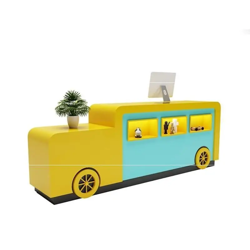Car Type front desk reception desk cashier desk school service table commercial early education cash register