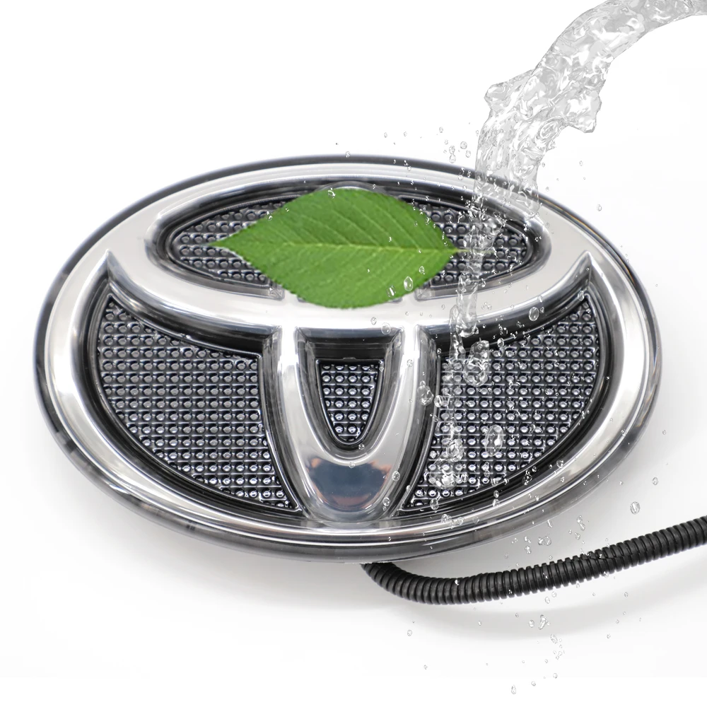 Illuminated 4D5D Silver/Black Car Tail  Logo Badge Emblem LED  Light Car Led head logo light Auto Lighting Accessories For prado