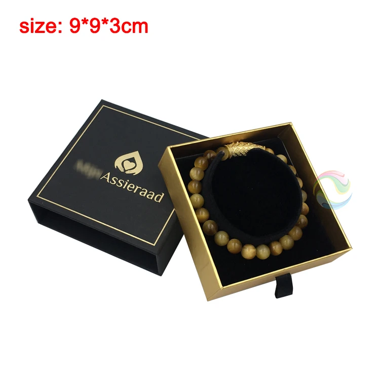 Manufacturer Luxury Modern Cardboard Black Custom Logo Box Jewelry Packaging