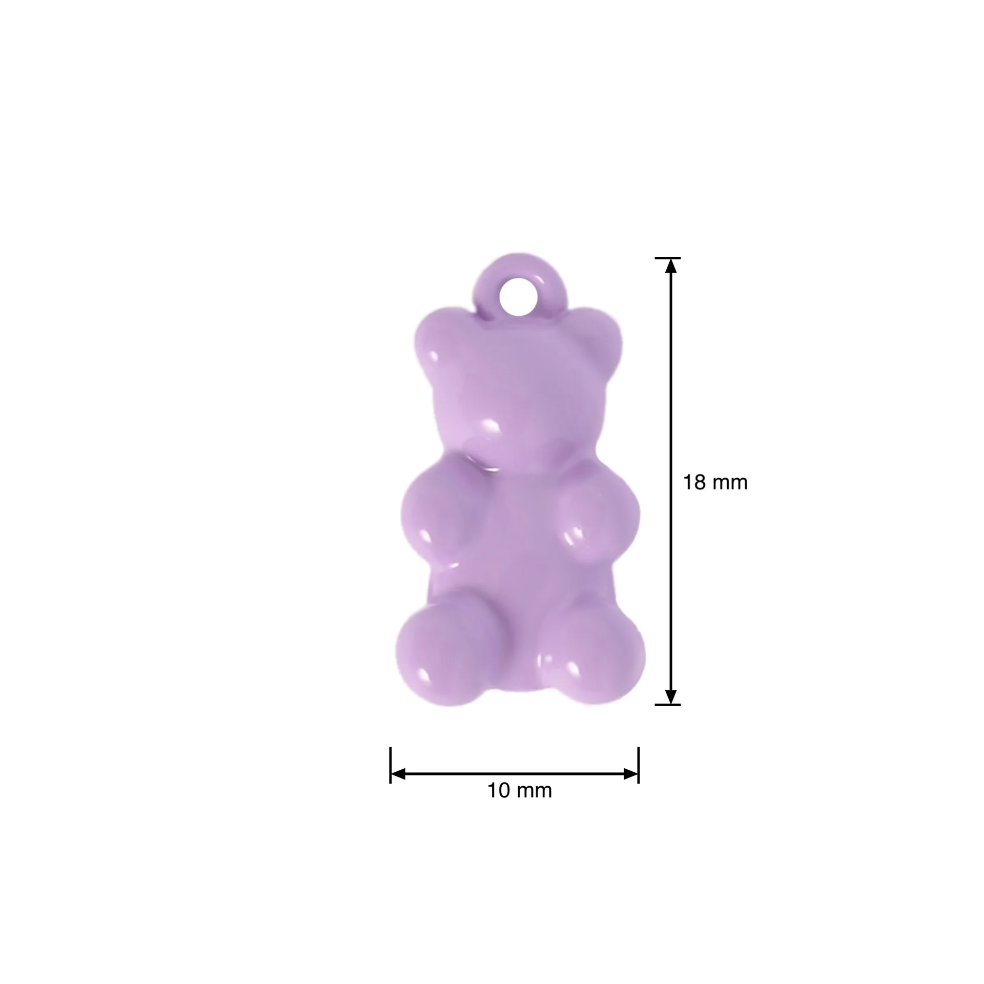 Wholesale Enamel Cute Bear Charm Pendant Neon Yellow Orange Purple Green Pink Jewelry Necklace Bracelet Making Supplies