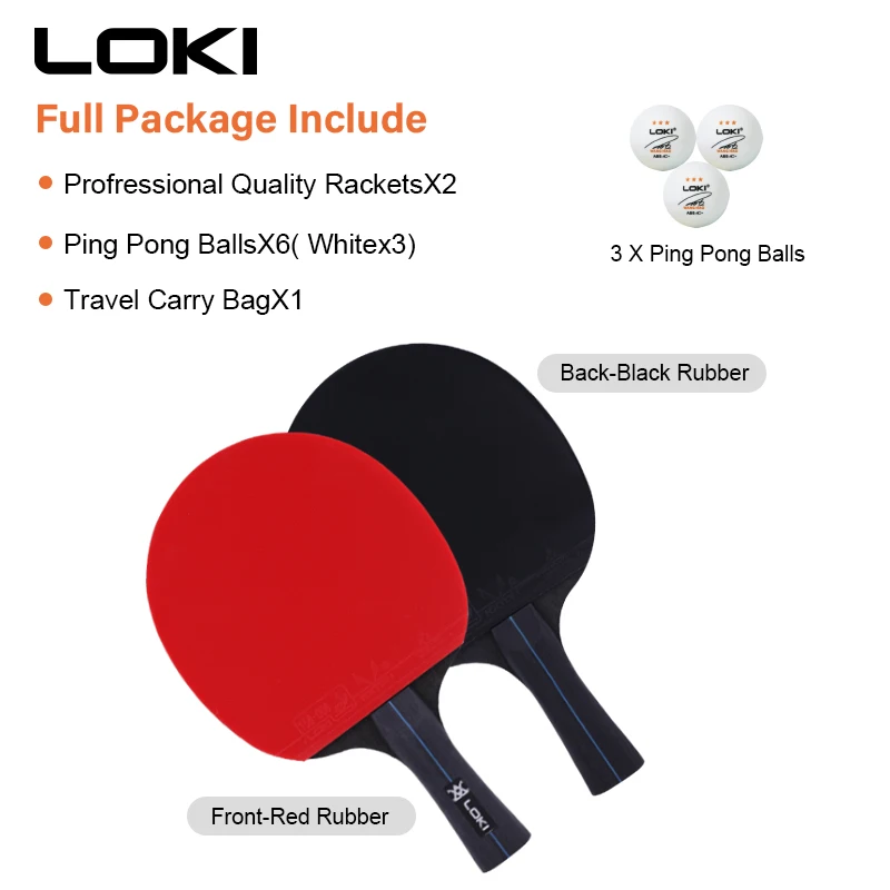 Amazon best sale 2 paddle sets 3 bals wholesale table tennis racket professional with black bag
