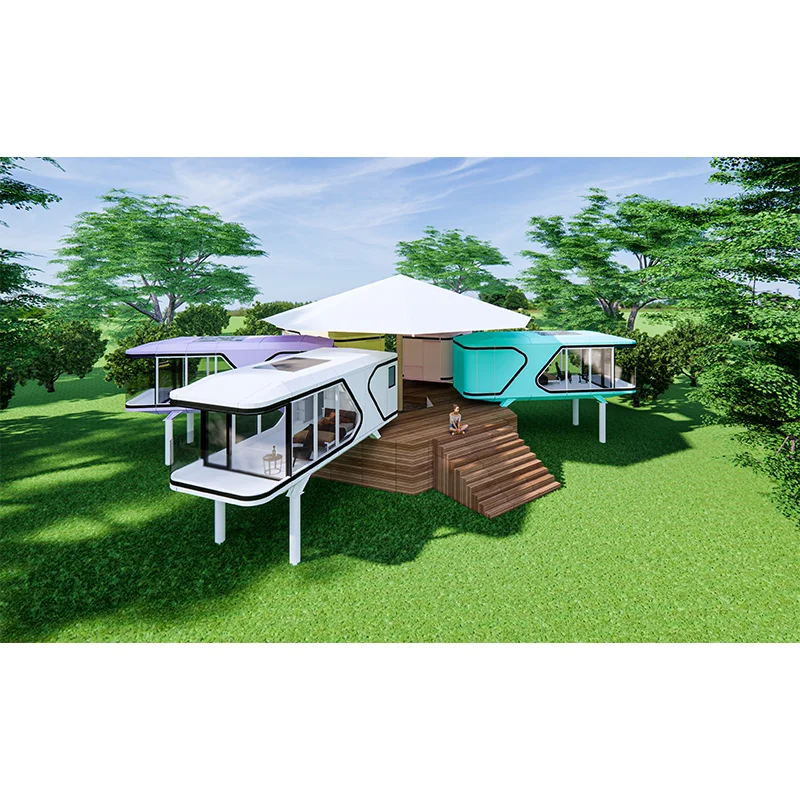 NANXIANG luxury portable mobile hotel home stay resort building ready to ship prefab vessel capsule cabin holiday house