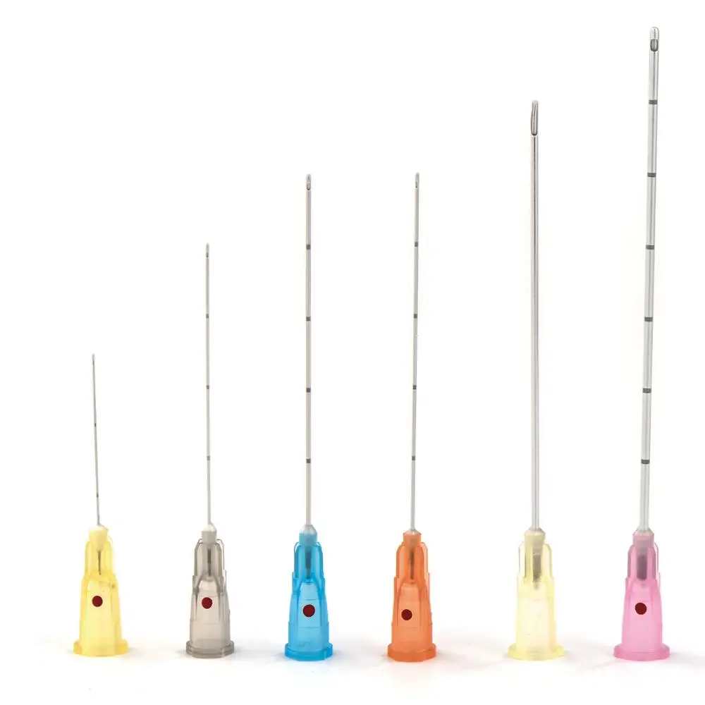 
High Quality Stainless Thin Wall Lure Lock Round Tip Cannula Needle with Filter Blunt Curved Needle 