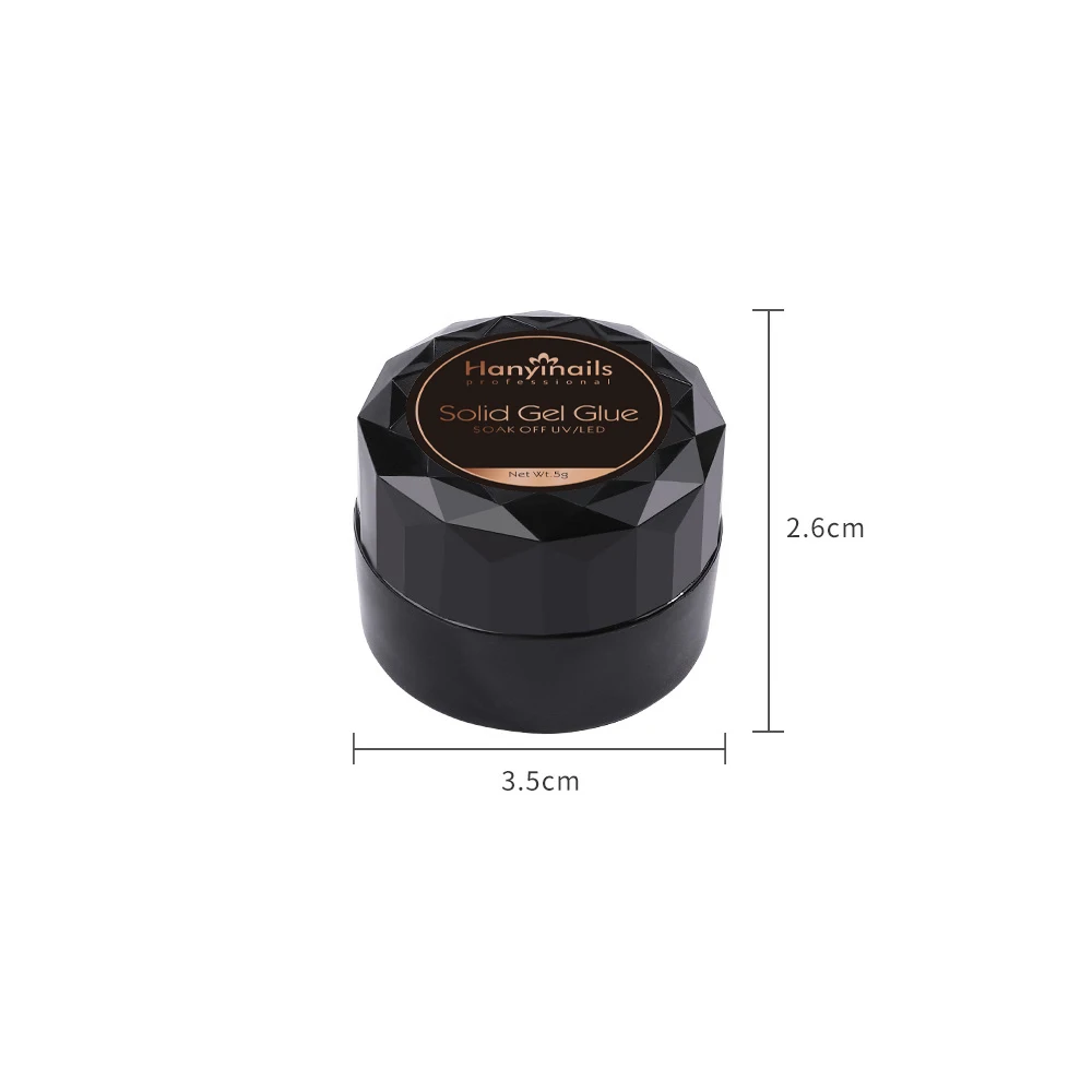 Hanyinails Customize Private Label press on nails paste clear strong adhesion super clear nail tips glue uv gel