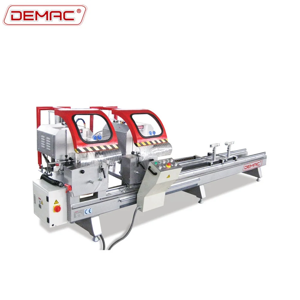 Aluminum and Upvc window door profile double head mitre saw