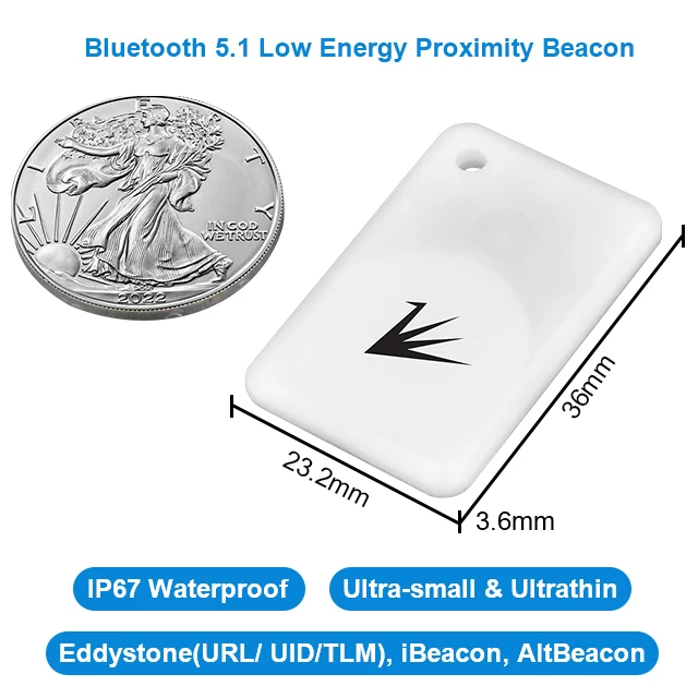 Feasycom Ultrasmall Long Distance Bluetooth 5.1 iBeacon Low-energy DA14531 BLE Beacon Tag Card For Wearable Devices