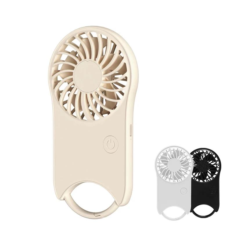 Portable ultra-thin pocket fan hook Mountain small fan USB charging Silent Mini fan mute can be customized F12