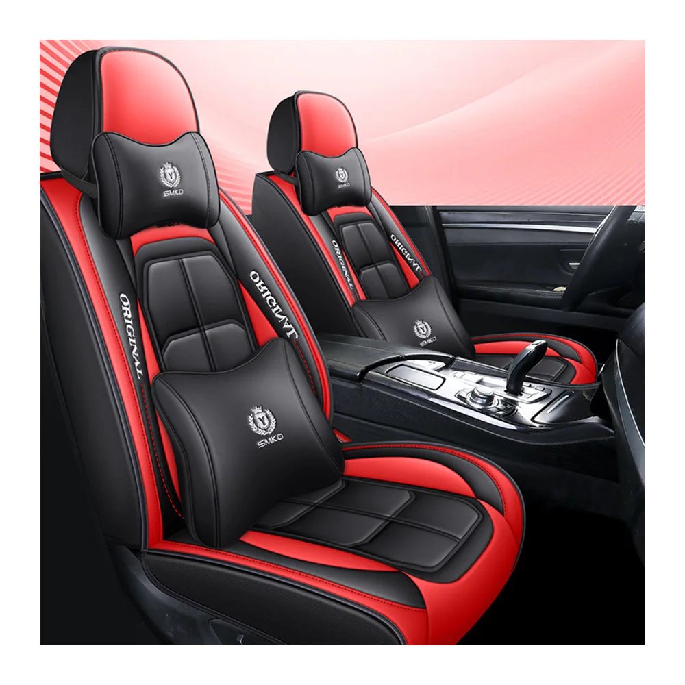 AUTOYOUTH OEM ODM Universal Sport Car Seat Cushion Full Leather Car Seat Covers Set