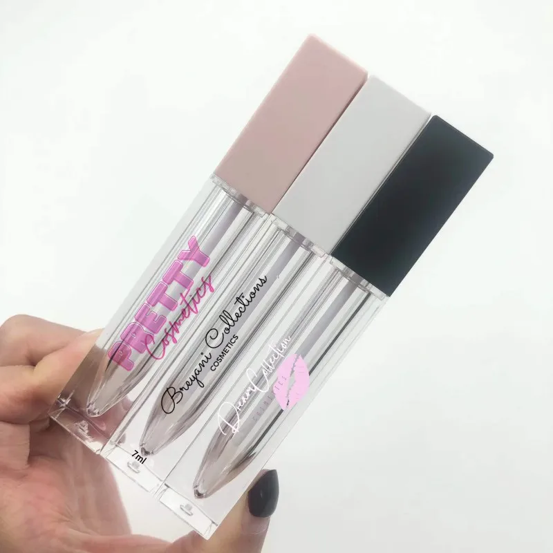 Square Bottle Lip Gloss Tube 7ml custom LOGO