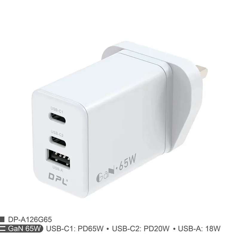 2023 Wholesale Super Fasrt  Charging 65w Gan Usb Type C Wall Charger Direct Plug For Iphone Macbook Laptop
