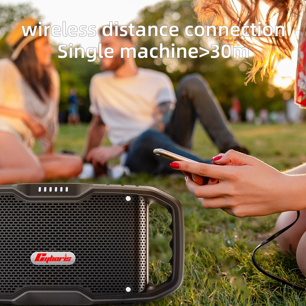 Cyboris launches a new 120W high-power wireless speaker with four speakers for powerful stereo playback and supports multiple pl