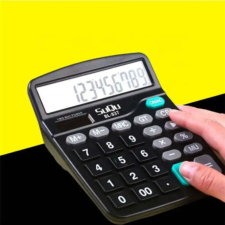 Student financial portable Customized Cartoon Printing Solar Power Screen Pad Calculator