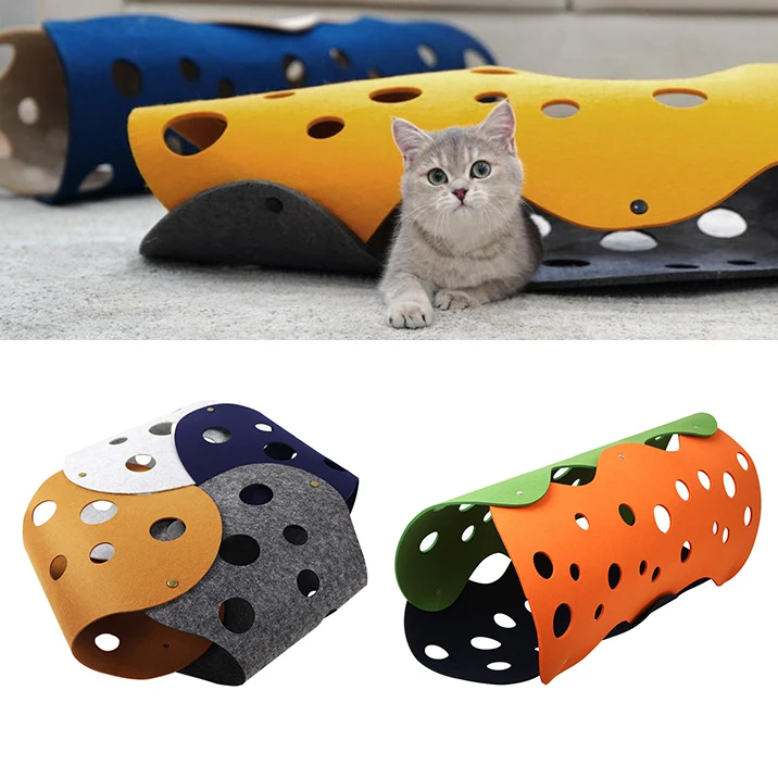3/5mm Thick Durable Cat Tunnel Detachable DIY Splicing Cat Kitten Tunnel For Indoor Cats
