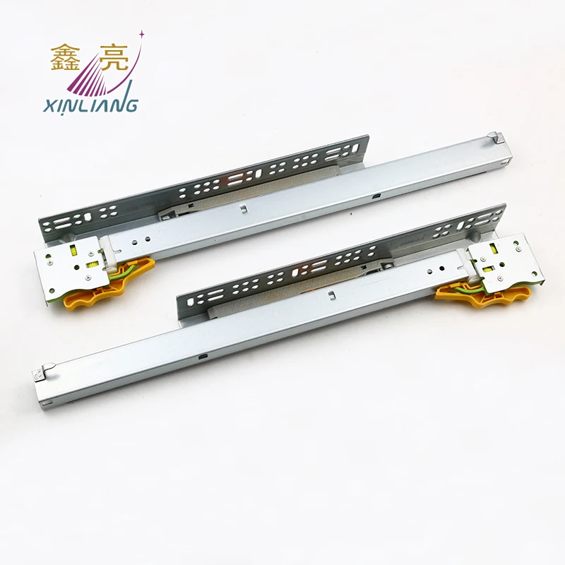 full extension push open undermount slide with furniture ball bearing drawer slide conceal bottom drawer slide