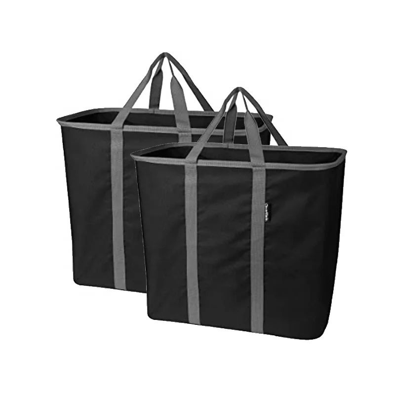Portable Shopping Shoulder Tote Bag Oxford Large Capacity Foldable Laundry Tote Bag Sundries Storage Basket With Handle
