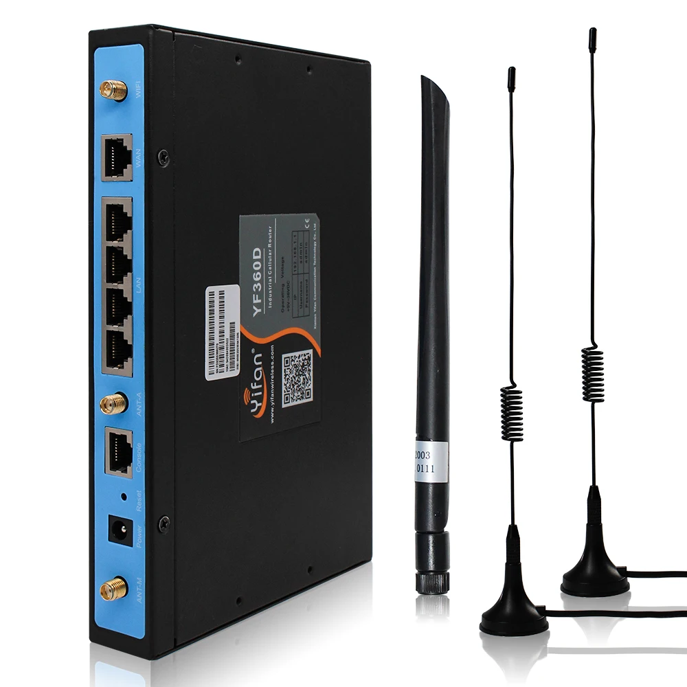 support VPN Load balance  YF360D-LL active/active 4G dual sim dual module LTE router for Kiosk/ Vehicle