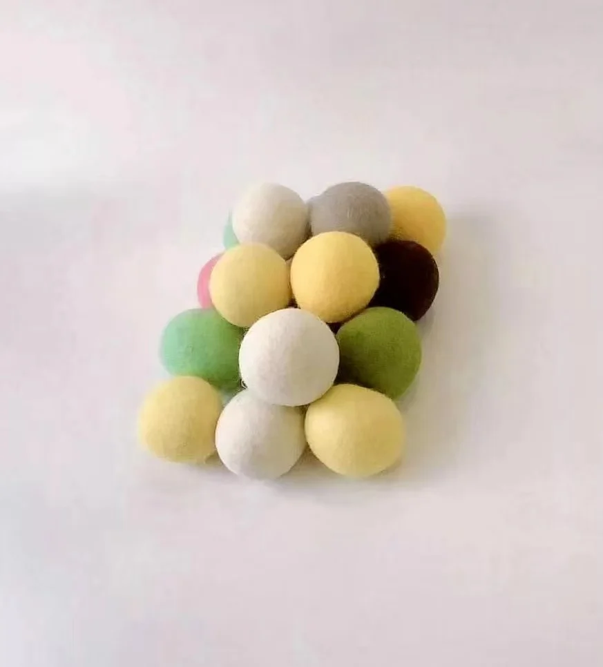 Оптовая продажа шерстяных шариков для стирки, шарики ручной работы из органической шерсти для стирки без химикатов