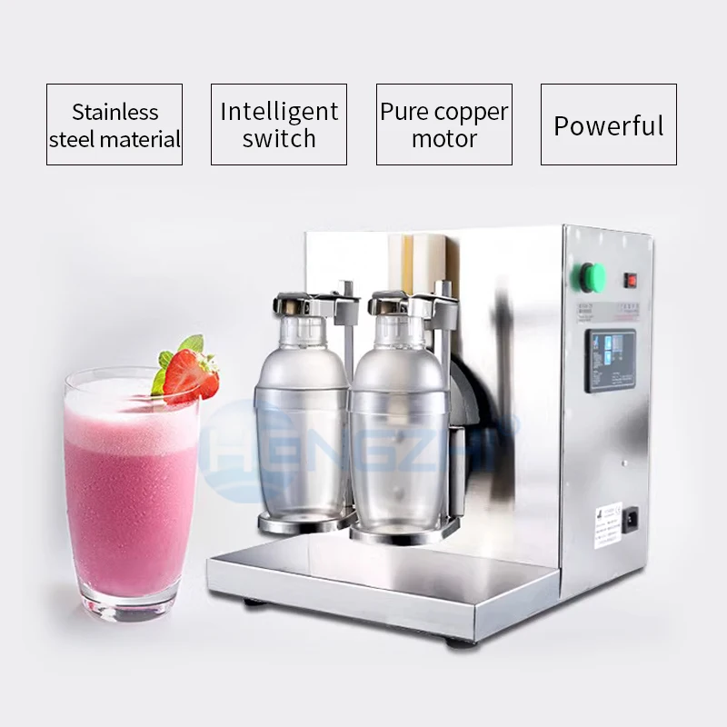 Commercial double cups automatic milk shake making machine bubble tea shaker boba shaking machine