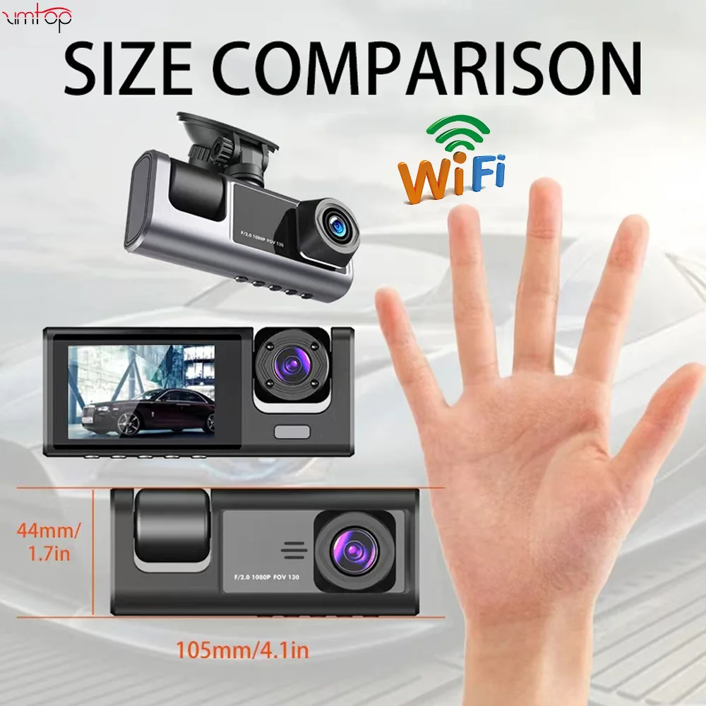 3 Channel WiFi Dash Cam for Car Black Box 1080P Video Recorder Rear View Camera for Vehicle  auto electrics Car DVR car cam