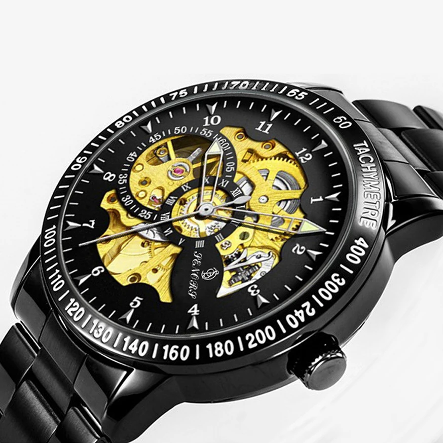 Люксовый бренд 3ATM Водонепроницаемые Мужские автоматические механические часы, кожаный ремешок, наручные часы для мужчин