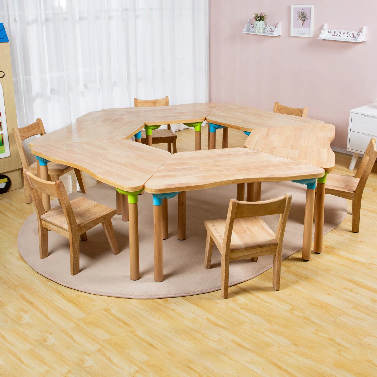 Ekintop Kids Daycare Center Wooden Furniture Kindergarten Wooden Furniture Wooden Table For Sale