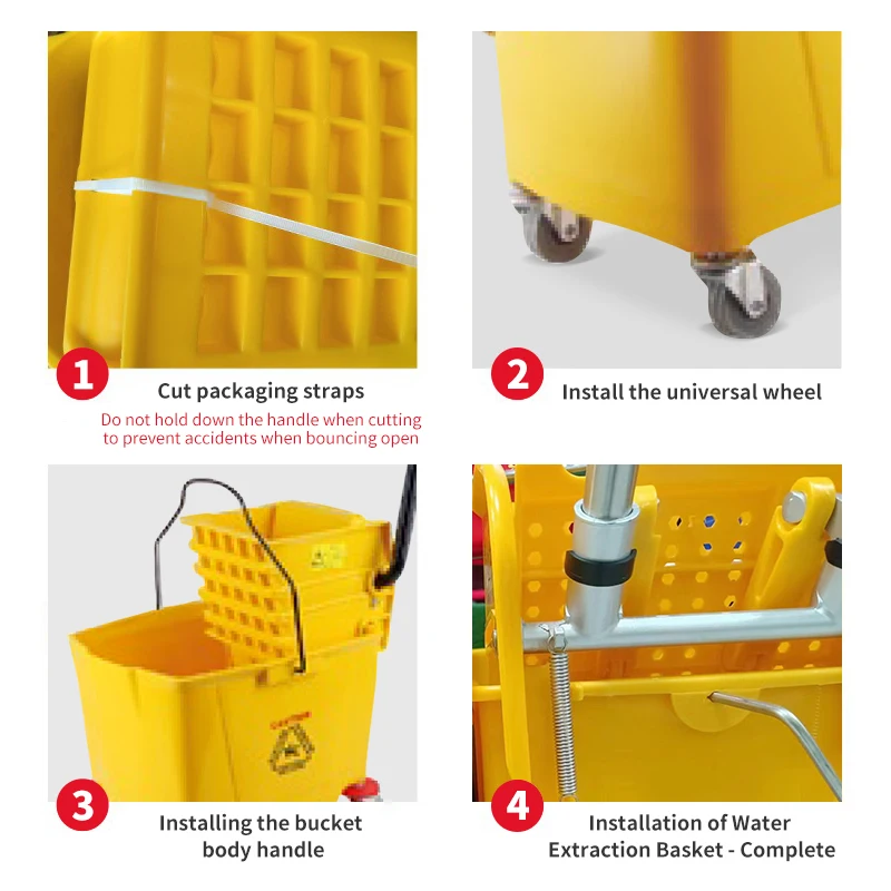 Cleaning Trolley Mop Bucket Hospital Professional Cleaning Trolley Car Cleaning Bucket