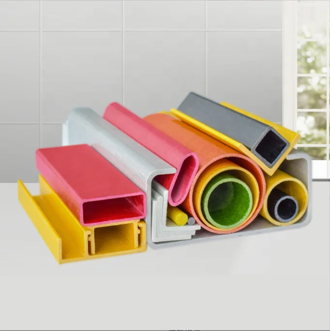 factory Customized Structure Profiles FRP handrail round tubing pultruded square fiberglass frp tube