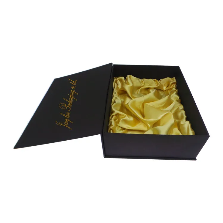
Custom Gift Magnetic Wigs And Bundles Box Cardboard Box Packaging With Satin Silk Insert For Cosmetics 