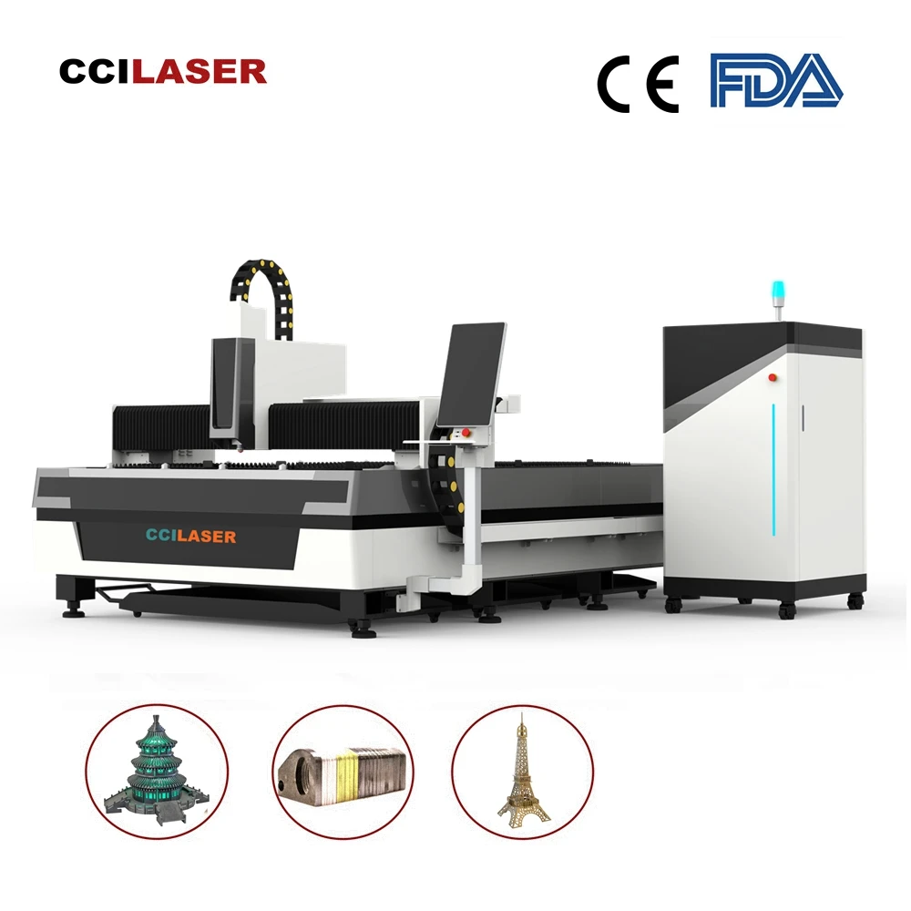 CCI LASER China open type 1kw 1000w 2kw 3000w cnc fiber laser cutting machines precision 3015d 1000w 1500w for steel metal
