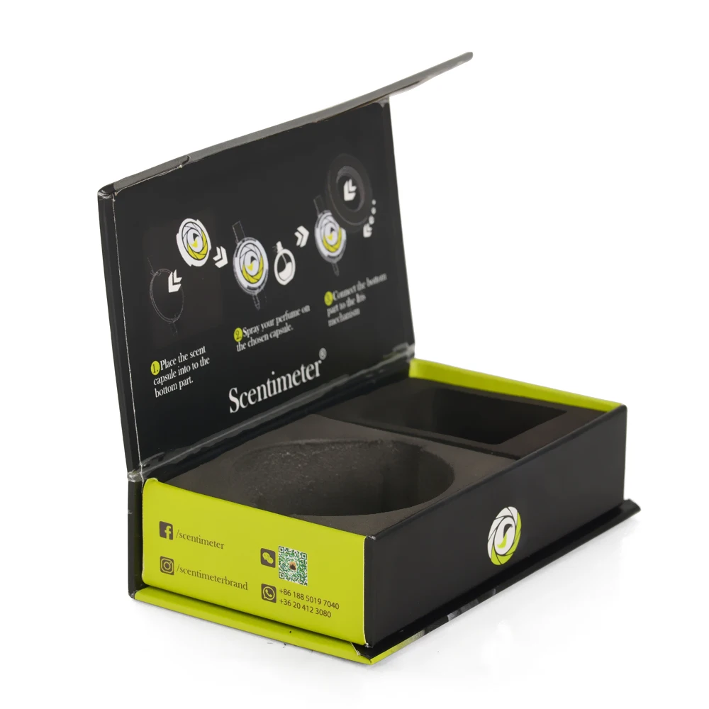 Custom Skin Care Serum Cosmetic Product Packaging Magnetic Product Box With EVA Insert