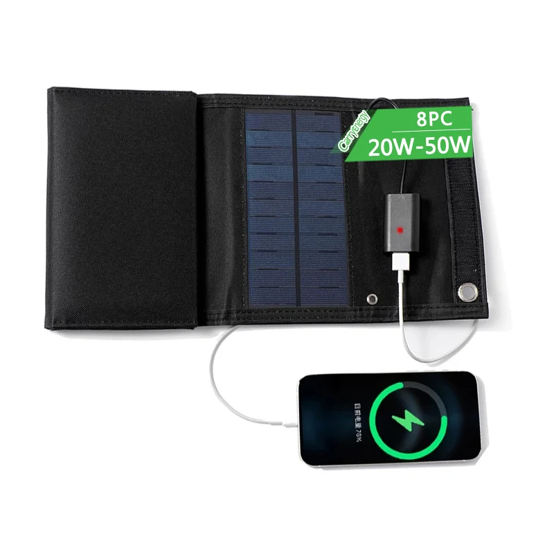 Портативная Складная солнечная панель водонепроницаемая уличная батарея для зарядки мобильного телефона 21 Вт 5 В