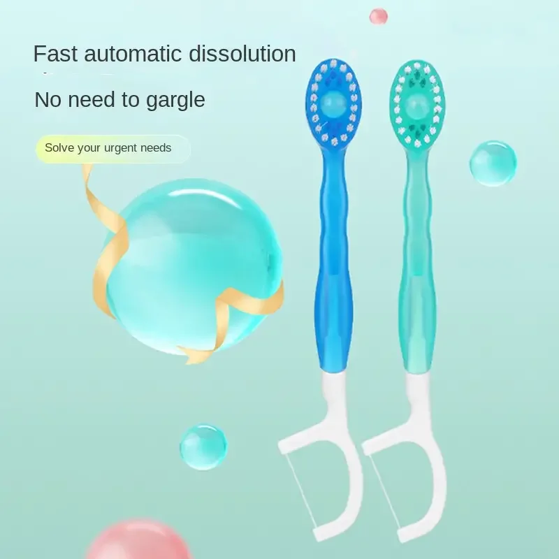 Private Label Natural Disposable Toothbrushes with Toothpaste Including Dental Flossers