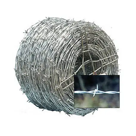 Barbed Wire Wholesale Galvanized Barbed Wire/Factory Direct Sales prison barbed wire fencing