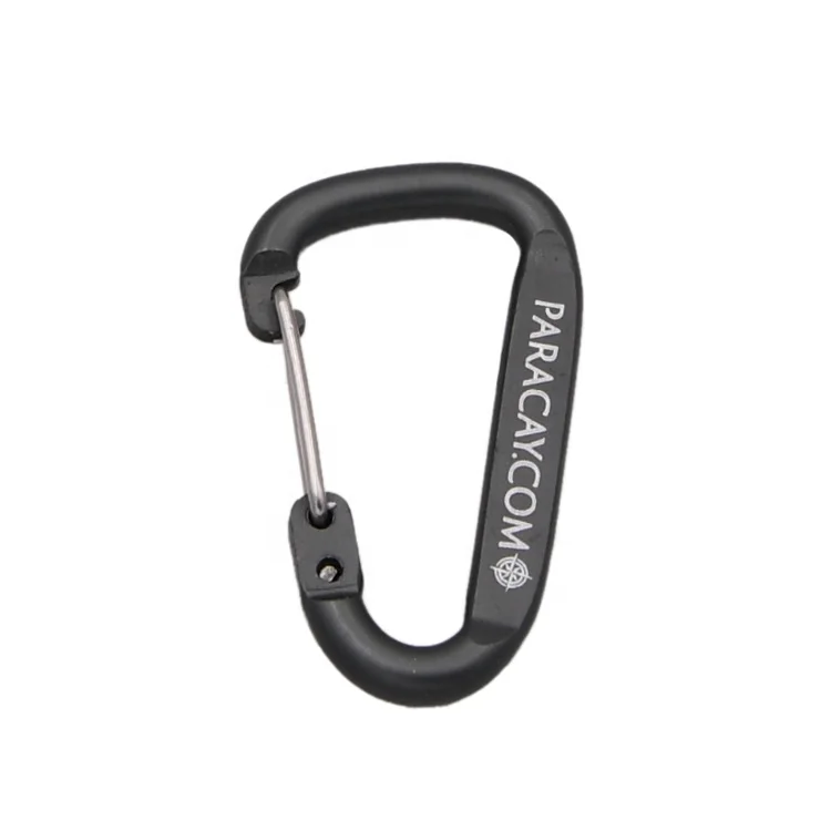 Factory wholesale high quality 4cm wire gate flat D carabiner clip with customized logo