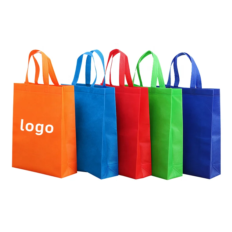 Custom Logo Silkscreen Printing Eco-friendly promotional ultrasonic sealing type pp non woven shopping carry bags