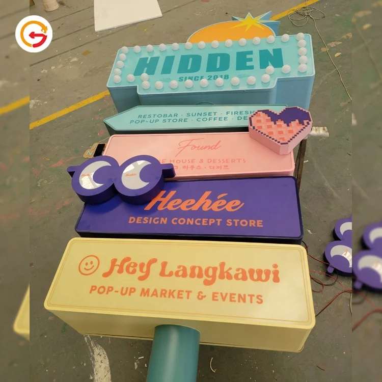 JAGUARSIGN Manufacturer Custom Outdoor Illuminated Pole Signs Store Shop Decoration Advertising LED Pole and Pylon  Signs