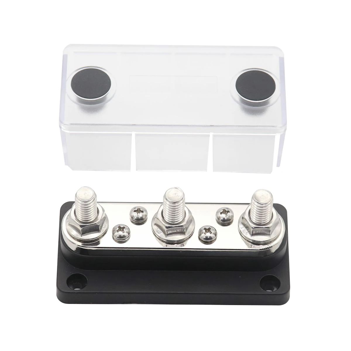 Heavy-Duty M8 300A Cable Lug Busbar Type Connector Made of Copper Steel ABS Stainless Steel