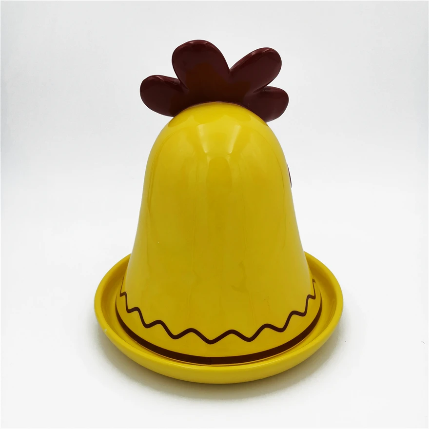 Creative designs porcelain ceramic Christmas round butter cheese plate dish with lid