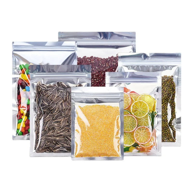 Brand New Resealable Plastic Snack Food Packaging Bags For Dried Fruits Candy Self Sealing Stand Up Pouch Custom Print Logo